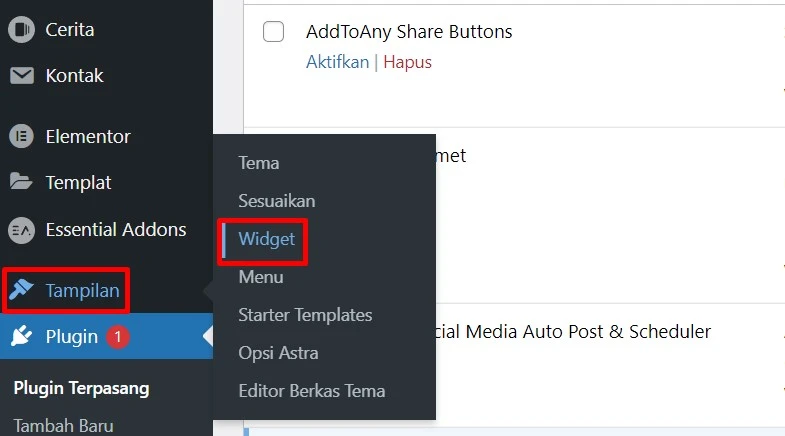 Cara Install Plugin Social Icons Widget