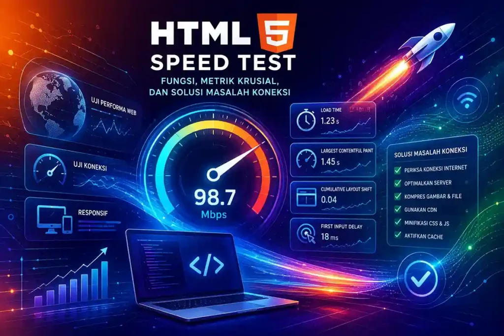 Memahami HTML5 Speed Test, Fungsi, Metrik Krusial, dan Solusi Masalah Koneksi